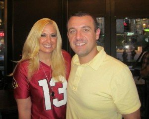 Alison with the Director of the Arizona Cardinals, Tim Delaney
