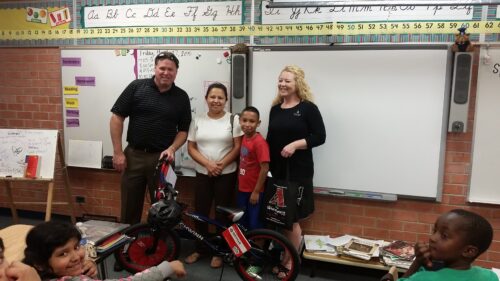Subway Kids & Sports Rides into Prince Elementary School, Surprises Students Performing Random Acts of Kindness with New Bikes and Lunch