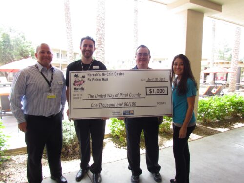 Harrah’s Ak-Chin Casino Donates Portion of Poker Run Proceeds to United Way of Pinal County