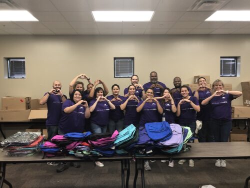 Jewish Family & Children’s Service Partners with Mercy Care During “Week of Mercy” for Backpack Assembling Volunteer Event