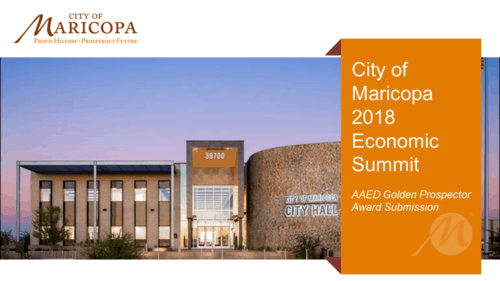 Arizona Association for Economic Development Presents 2018 Golden Prospector Awards