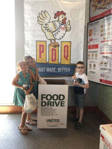 PDQ Partners with United Food Bank to Feed Local Valley Families in Need by Offering Free Chicken Tenders in Exchange for Non-Perishable Food Donations
