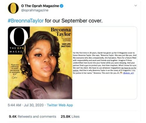 Who is on the cover of O Magazine?