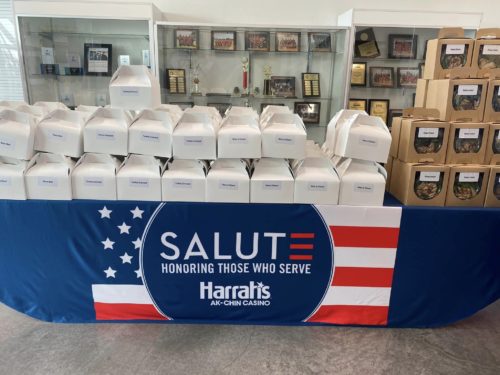 Harrah’s Ak-Chin Casino SALUTE Team Members Prepared and Served Box Lunches to Veterans Who Attended Maricopa Veterans Day Parade