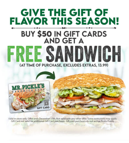 Most Popular Menu Items  Mr. Pickle's Sandwich Shop