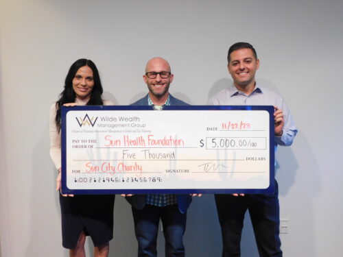 Wilde Wealth Management Group Sun City-Surprise Donates $5,000 to Sun Health Foundation